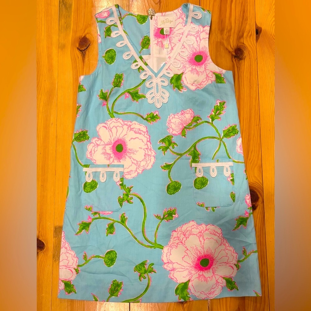 Lilly Pulitzer Blue and Pink Floral Dress